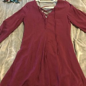 Cranberry long sleeve dress